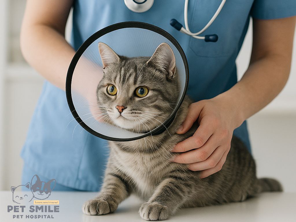 การผ่าตัด ทำหมันแมว ที่ โรงพยาบาลสัตว์เพ็ทสมายล์ จ.ร้อยเอ็ด
