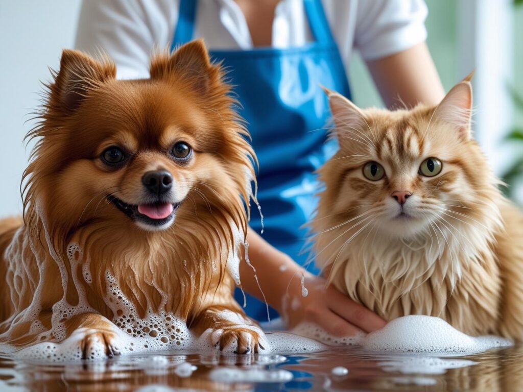 บริการ อาบน้ำตัดขน สุนัขและแมวที่โรงพยาบาลสัตว์เพ็ทสมายล์ จ.ร้อยเอ็ด