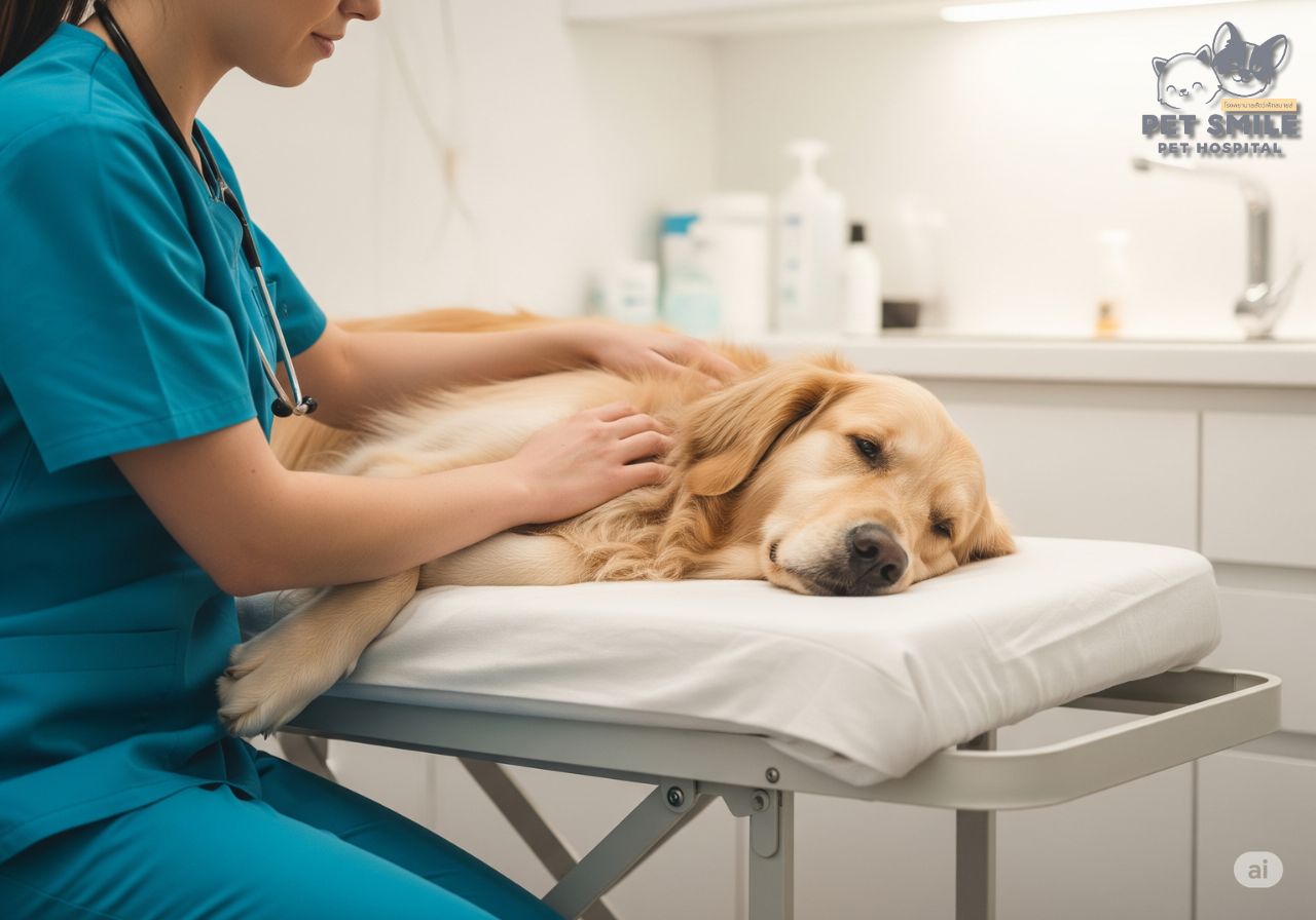 การพักฟื้นของสัตว์เลี้ยงหลังการผ่าตัดที่เพ็ทสมายล์ ร้อยเอ็ด