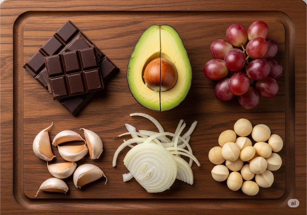 กลุ่มอาหารที่สุนัขห้ามกิน เช่น องุ่นและหัวหอม